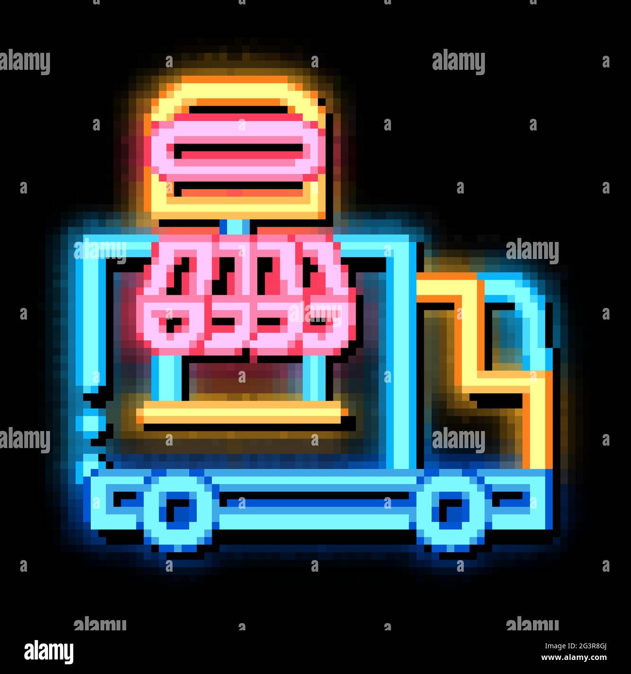 fast food truck neon glow icon illustration Stock Vector Image & Art ...