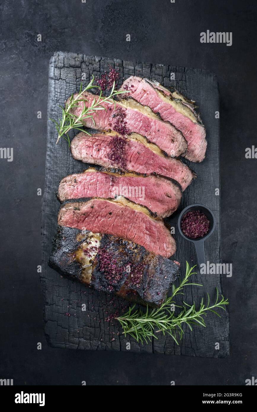 Traditional Commonwealth Sunday roast with sliced cold cuts roast beef