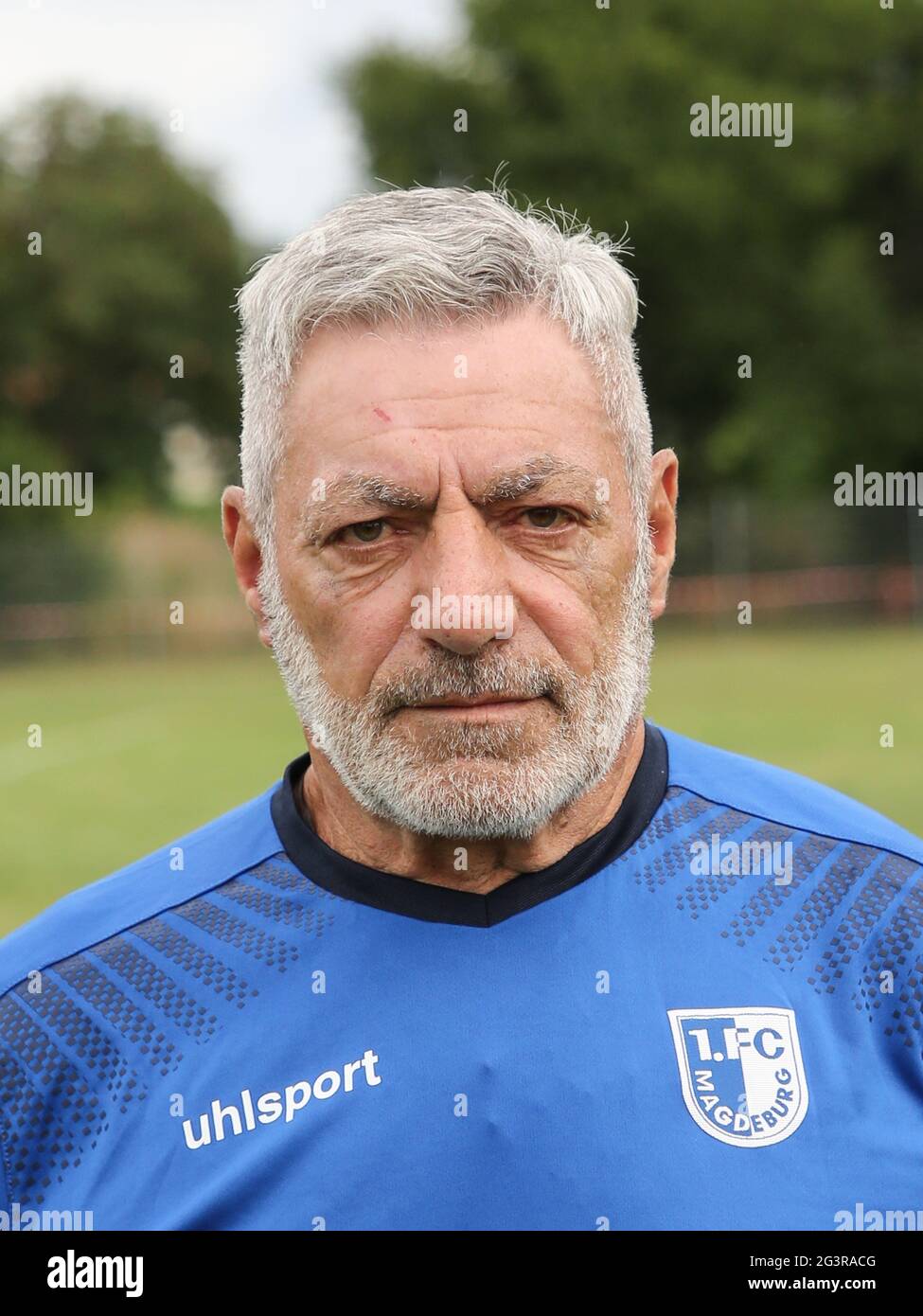 GDR national soccer player and legend Axel Tyll  1st FC Magdeburg Stock Photo
