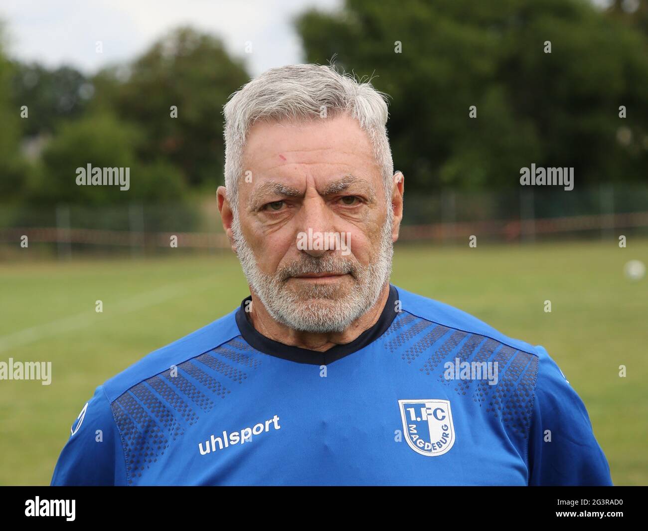 GDR national soccer player and legend Axel Tyll  1st FC Magdeburg Stock Photo