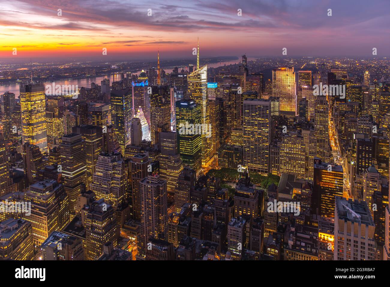 New York City Skyline early morning Stock Photo