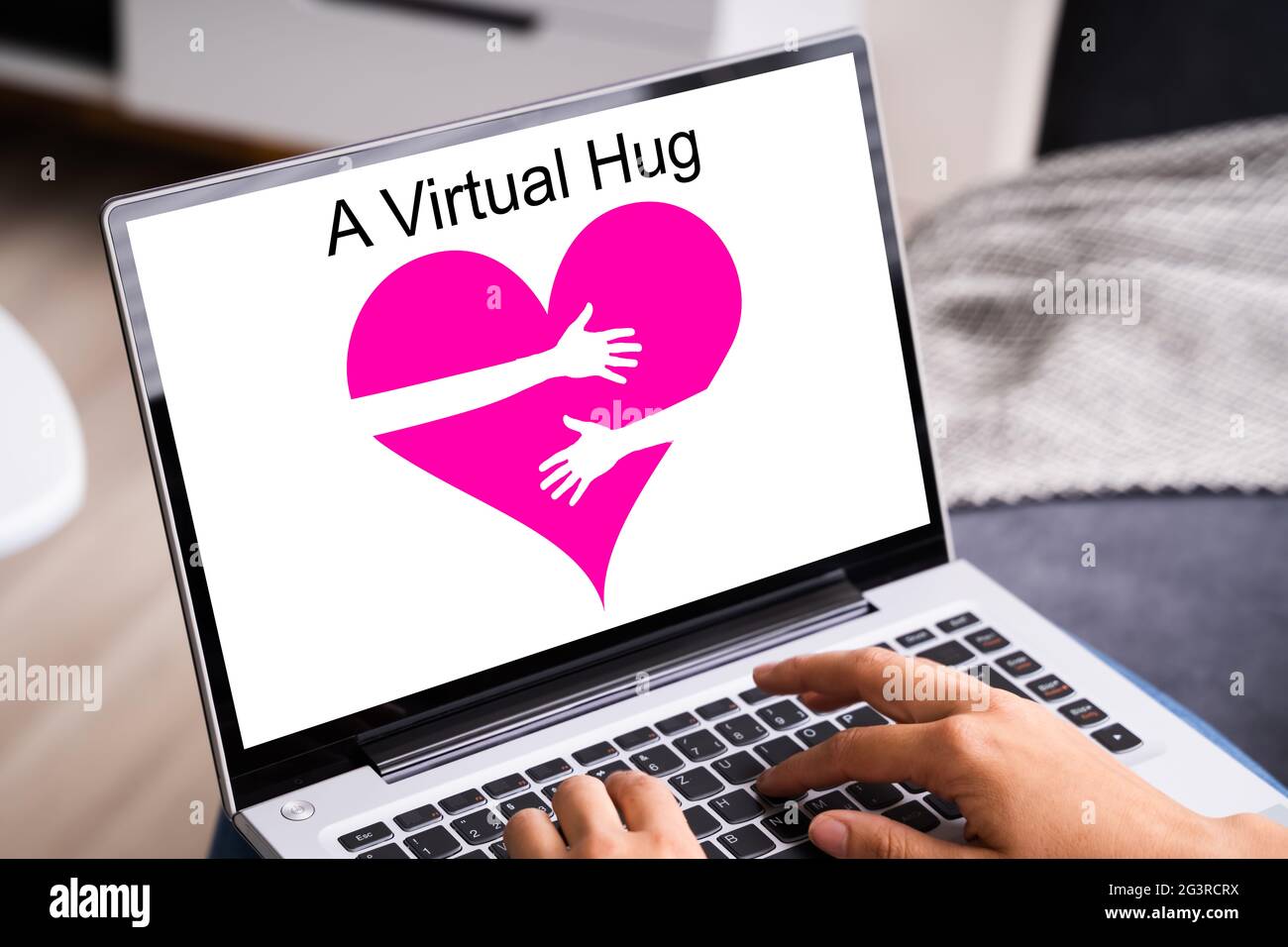 Virtual Hug Message. Support And Care Stock Photo Alamy
