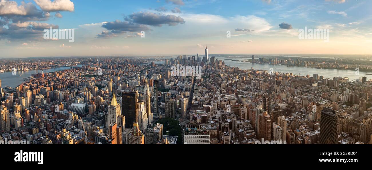 New York City Skyline Afternoon Stock Photo