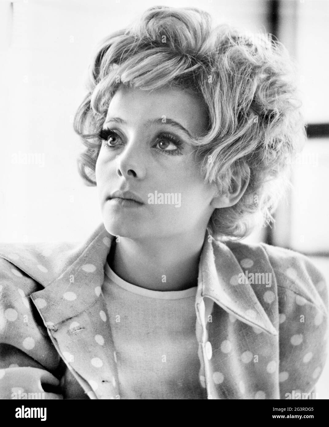 Genevieve Waite, Head and Shoulders Publicity Portrait, on-set of the Film, 'Joanna', 20th Century-Fox, 1968 Stock Photo