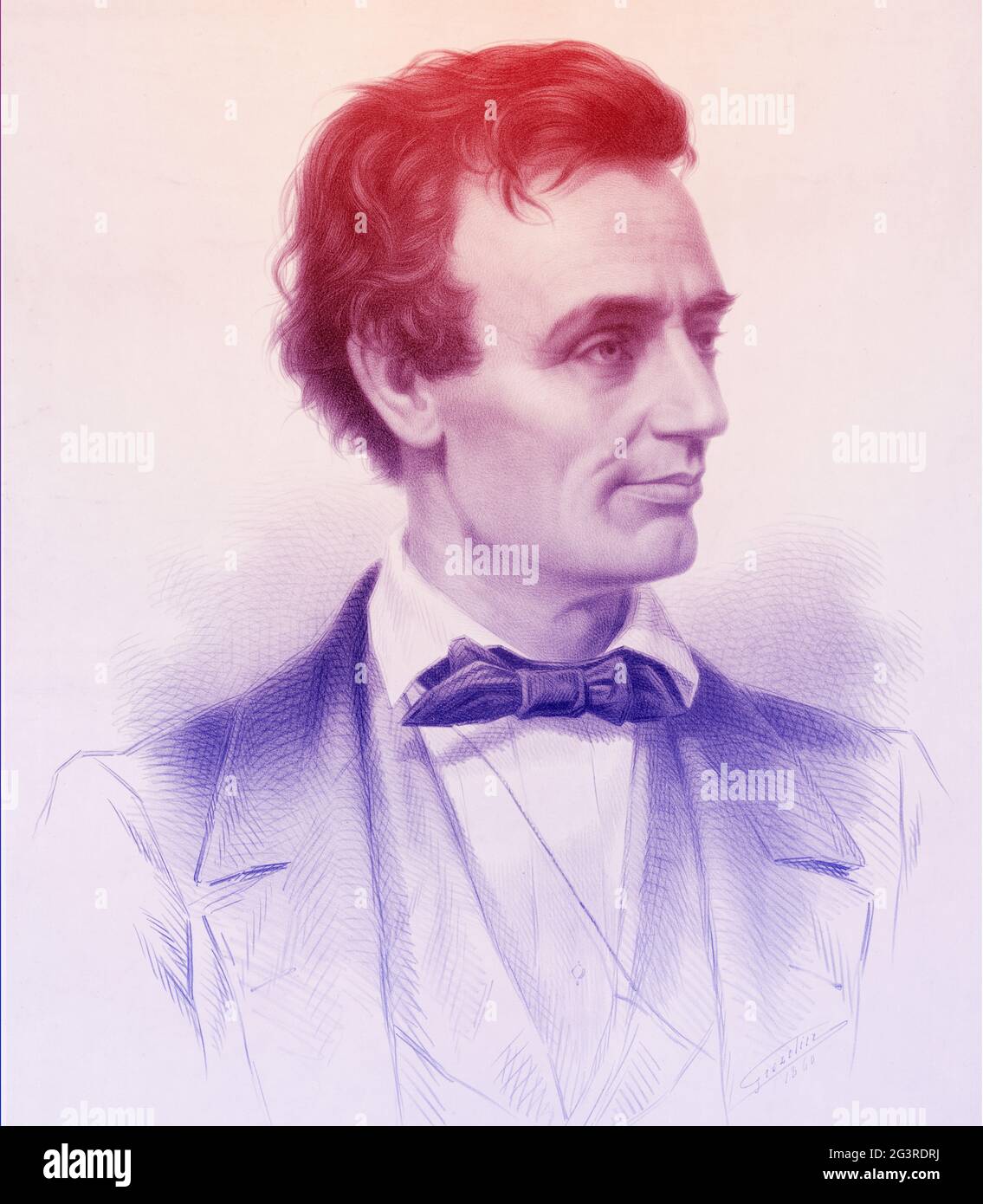 Abraham Lincoln was an American lawyer and statesman who served as the 16th president of the United States Stock Photo