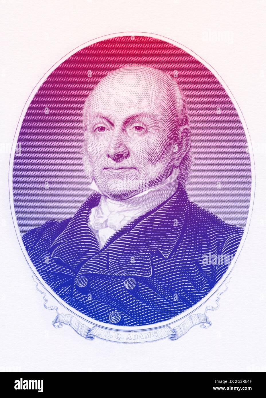 John Quincy Adams was an American statesman, diplomat, lawyer, and diarist, who served as the sixth president of the United States Stock Photo
