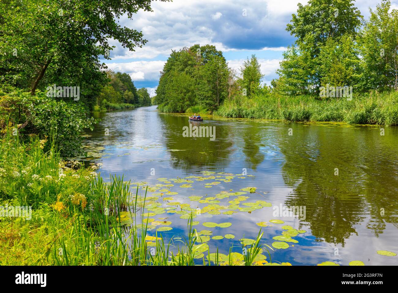 Brandenburg, Barnim, Finowkanal, Zerpenschleuse, summer, summer weather, vacation in Brandenburg Stock Photo