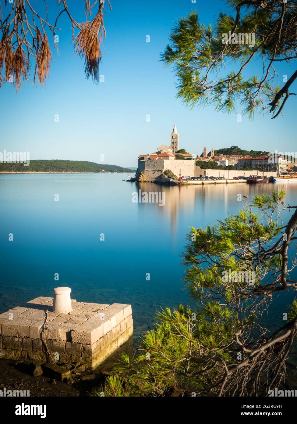Old town of Rab on croatian island Stock Photo