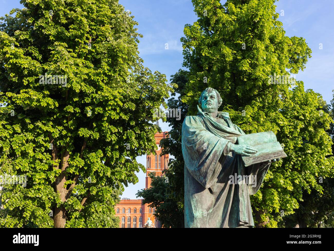 Berlin, Martin Luther Monument, Alexanderplatz, Berlin inner City, Stock Photo