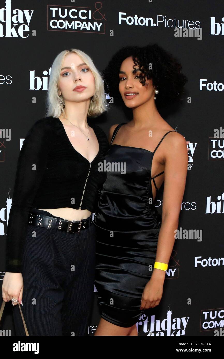 LOS ANGELES - MAR 24:  Elaine Alexander, Sophia McDowell at The Birthday Cake LA Premiere at the Fine Arts Theater on March 24, 2021 in Beverly Hills, CA Stock Photo