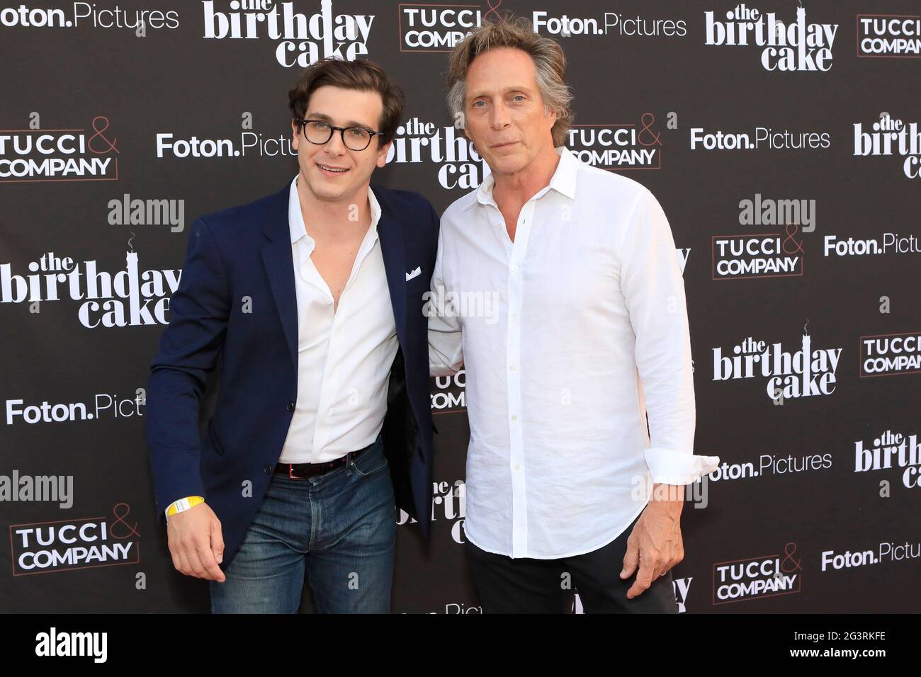 LOS ANGELES - MAR 24:  Sam Fichtner, William Fichtner at The Birthday Cake LA Premiere at the Fine Arts Theater on March 24, 2021 in Beverly Hills, CA Stock Photo