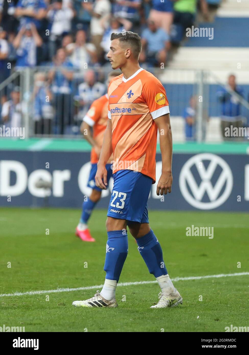 German footballer Nicolai Rapp SV Darmstadt 98 DFB DFL 2nd Bundesliga season 2020-21 Stock Photo