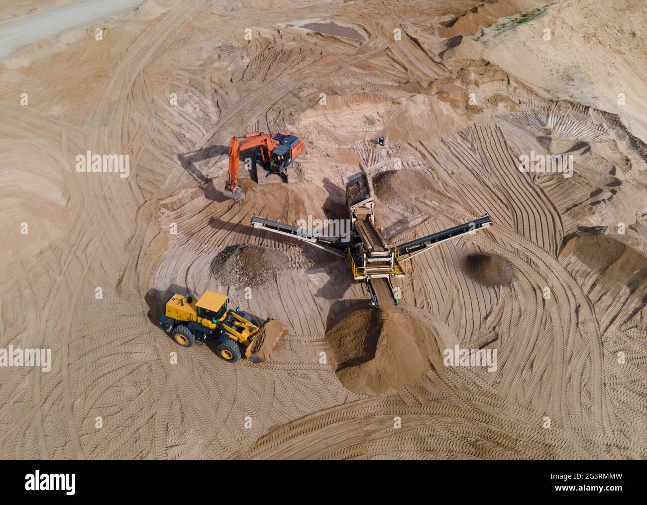 stone crusher in surface mine Stock Photo - Alamy