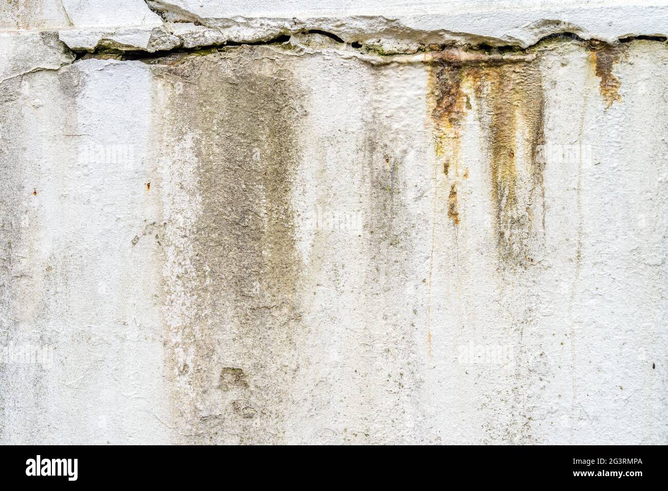 Old and grunge cement, concrete or plaster wall with patterns and cracks Stock Photo