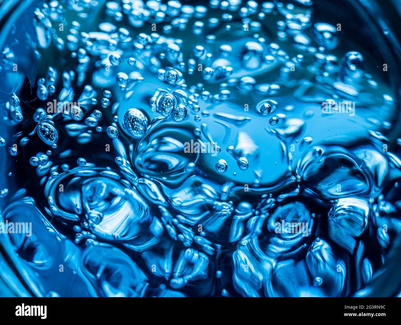 Water blue gel balls. Polymer gel. Silica gel. Balls of blue hydrogel