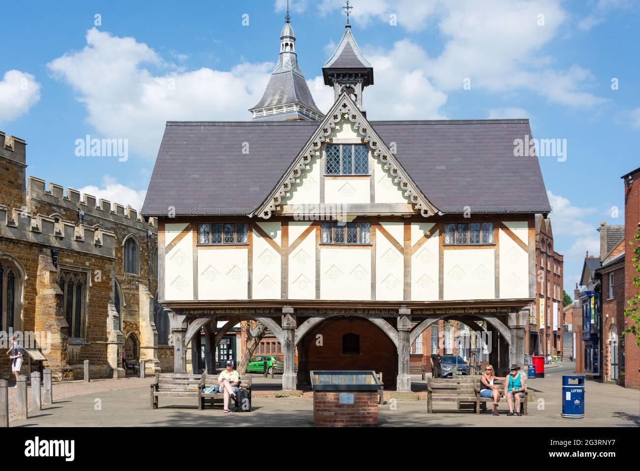 17th Century The Old Grammar School, Church Square, Market Harborough, Leicestershire, England, United Kingdom Stock Photo