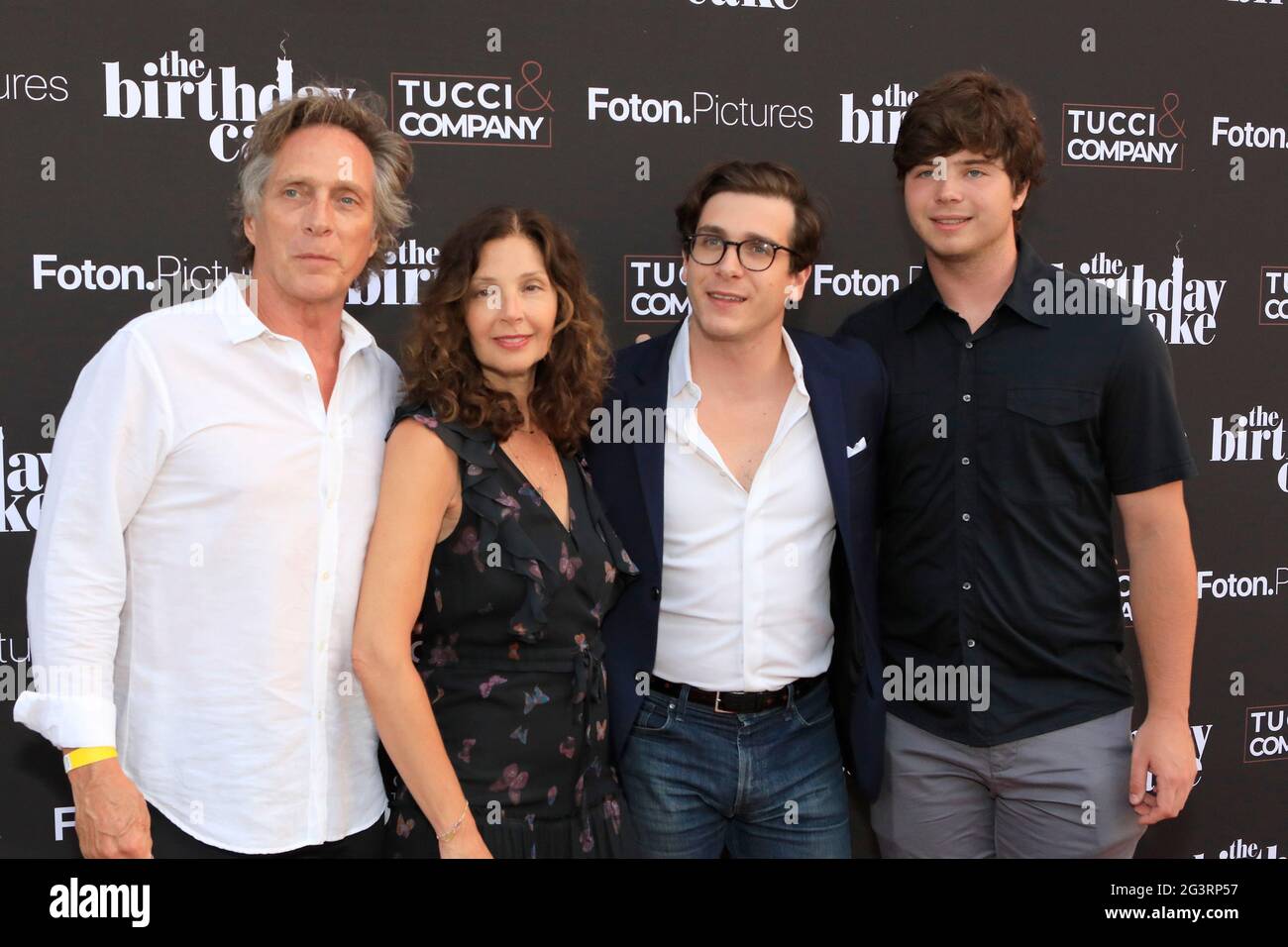 Beverly Hills, USA. 16th June, 2021. LOS ANGELES - MAR 24: William Fichtner, Kymberly Kalil, Sam Fichtner, Van Fichtner at The Birthday Cake LA Premiere at the Fine Arts Theater on March 24, 2021 in Beverly Hills, CA (Photo by Katrina Jordan/Sipa USA) Credit: Sipa USA/Alamy Live News Stock Photo