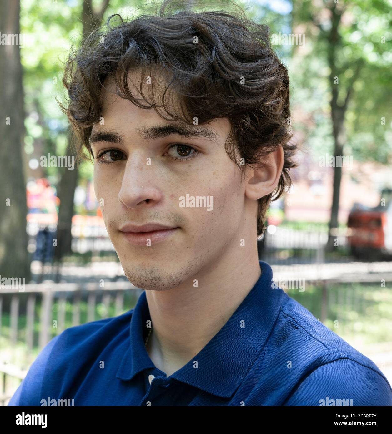 New York, NY - June 17, 2021: Lucas Leguizamo seen as mayoral candidate  Andrew Yang touts cash relief plan to eradicate poverty while campaigning  in the Bronx River Projects Stock Photo - Alamy