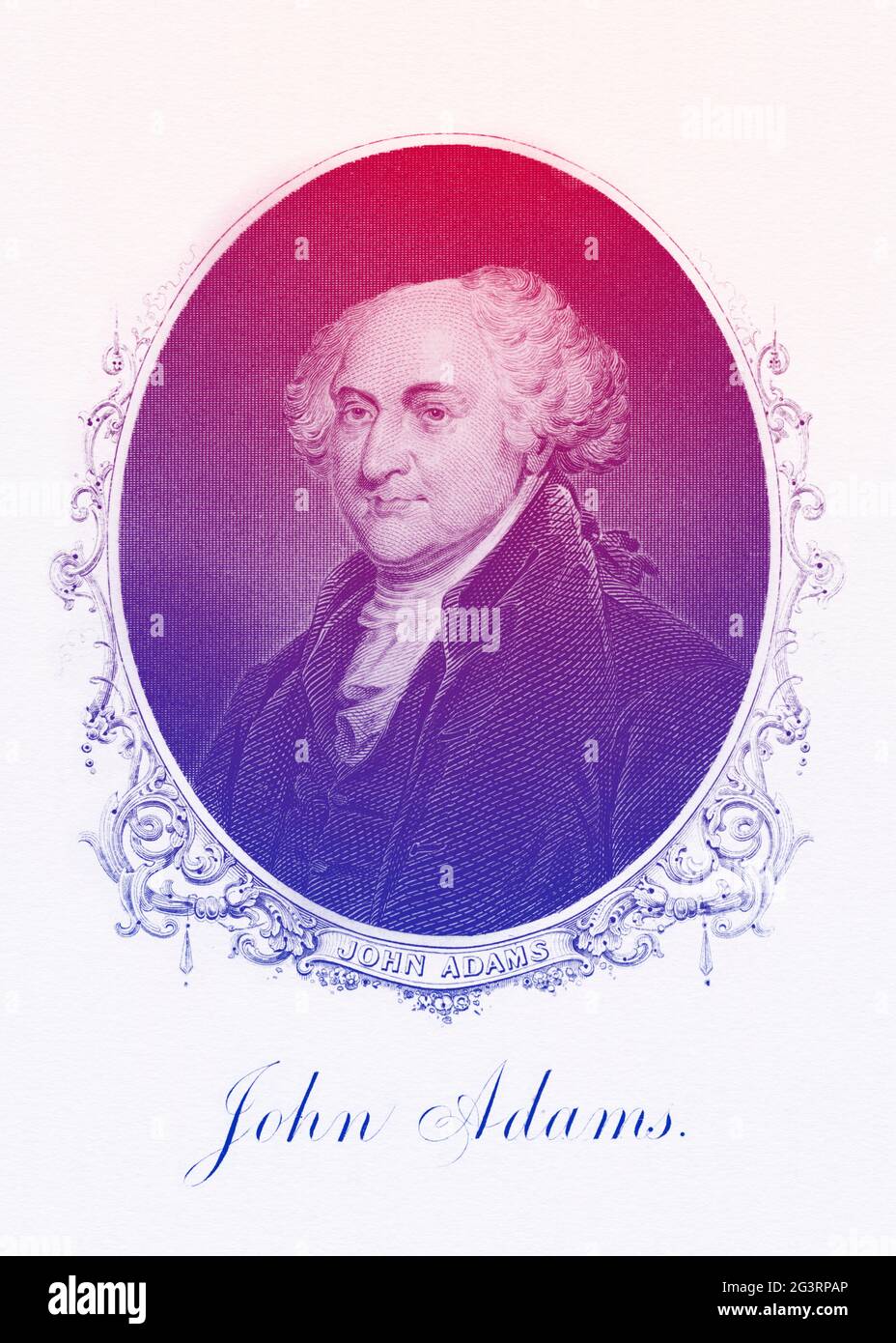 John Adams, 2nd President of the United States Stock Photo