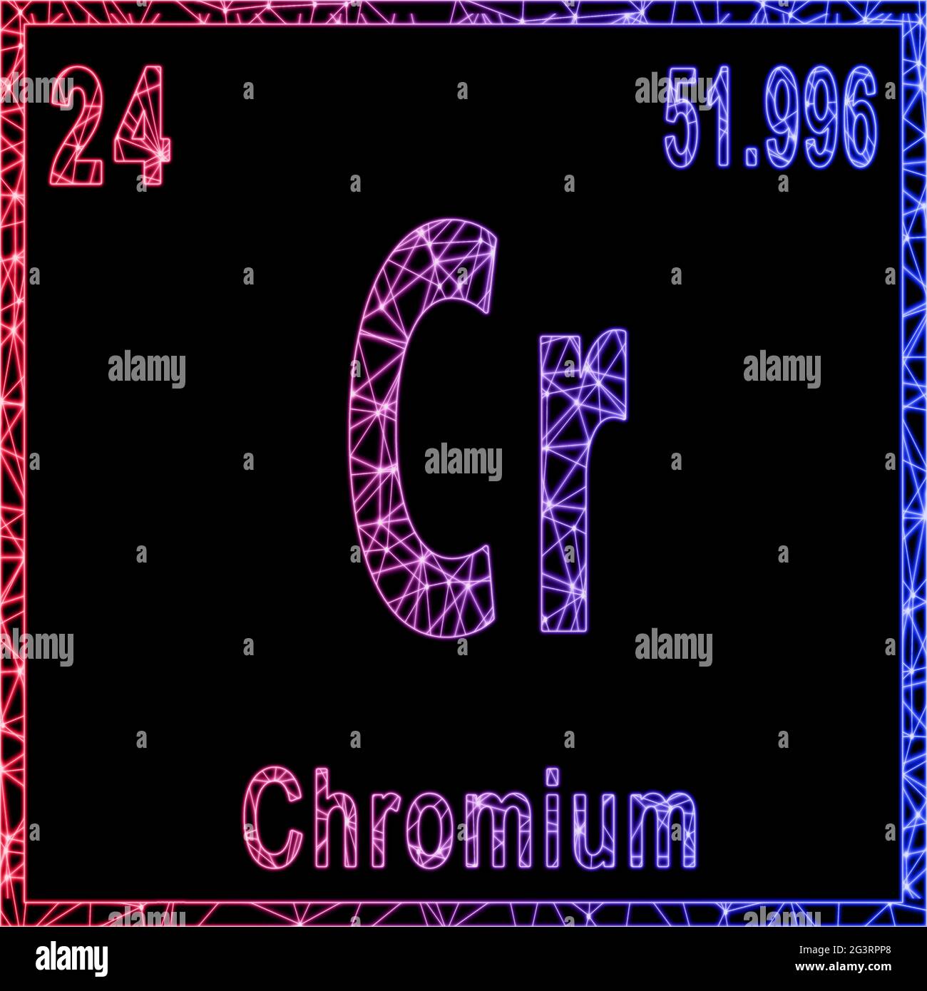 Chromium Chemical Element, Sign With Atomic Number And Atomic Weight ...