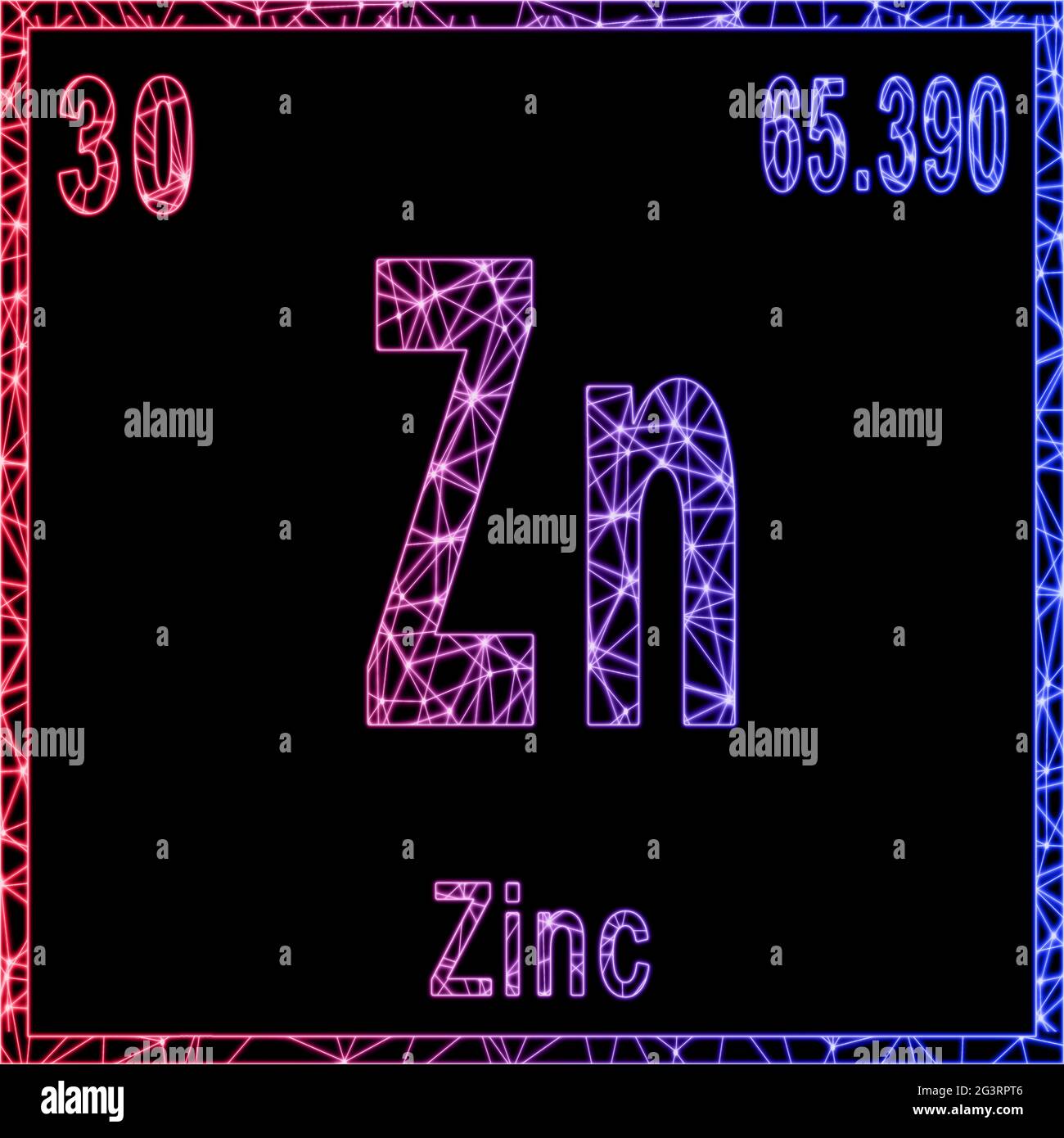 Zinc chemical element, Sign with atomic number and atomic weight Stock Photo Alamy
