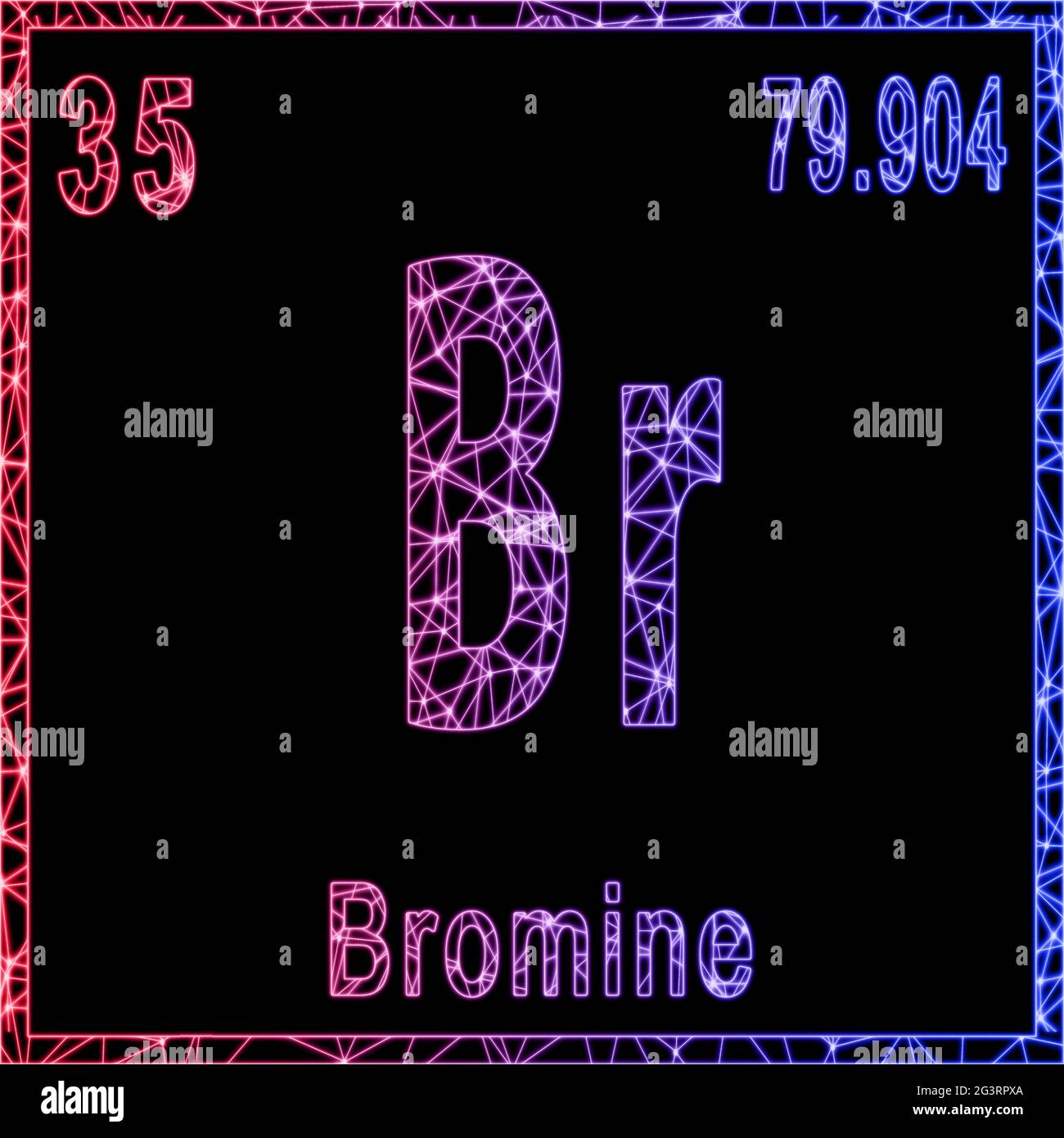 Bromine chemical element, Sign with atomic number and atomic weight Stock Photo Alamy