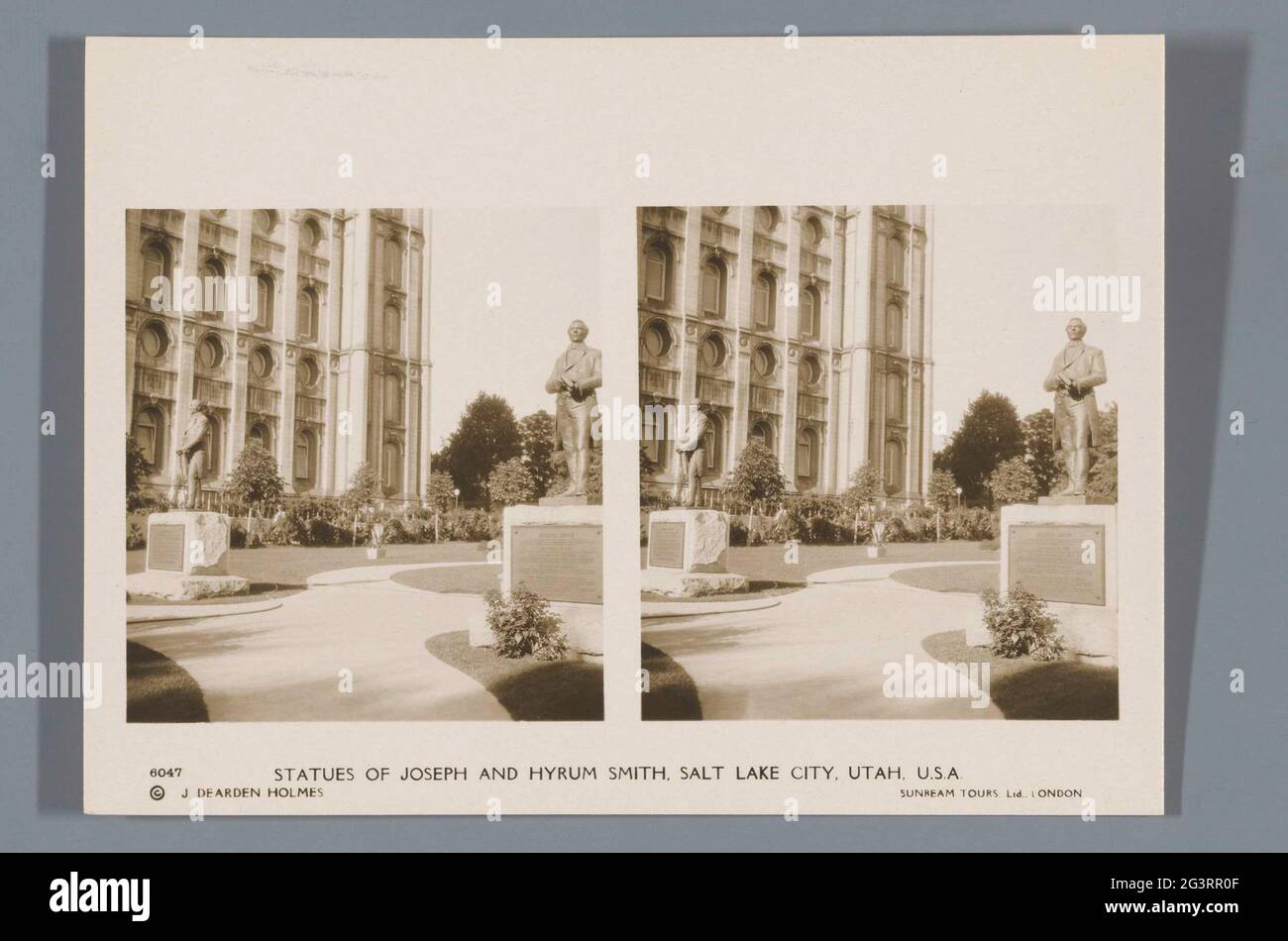 Statues of Joseph and Hyrum Smith, Salt Lake City, Utah, U.S.A Stock