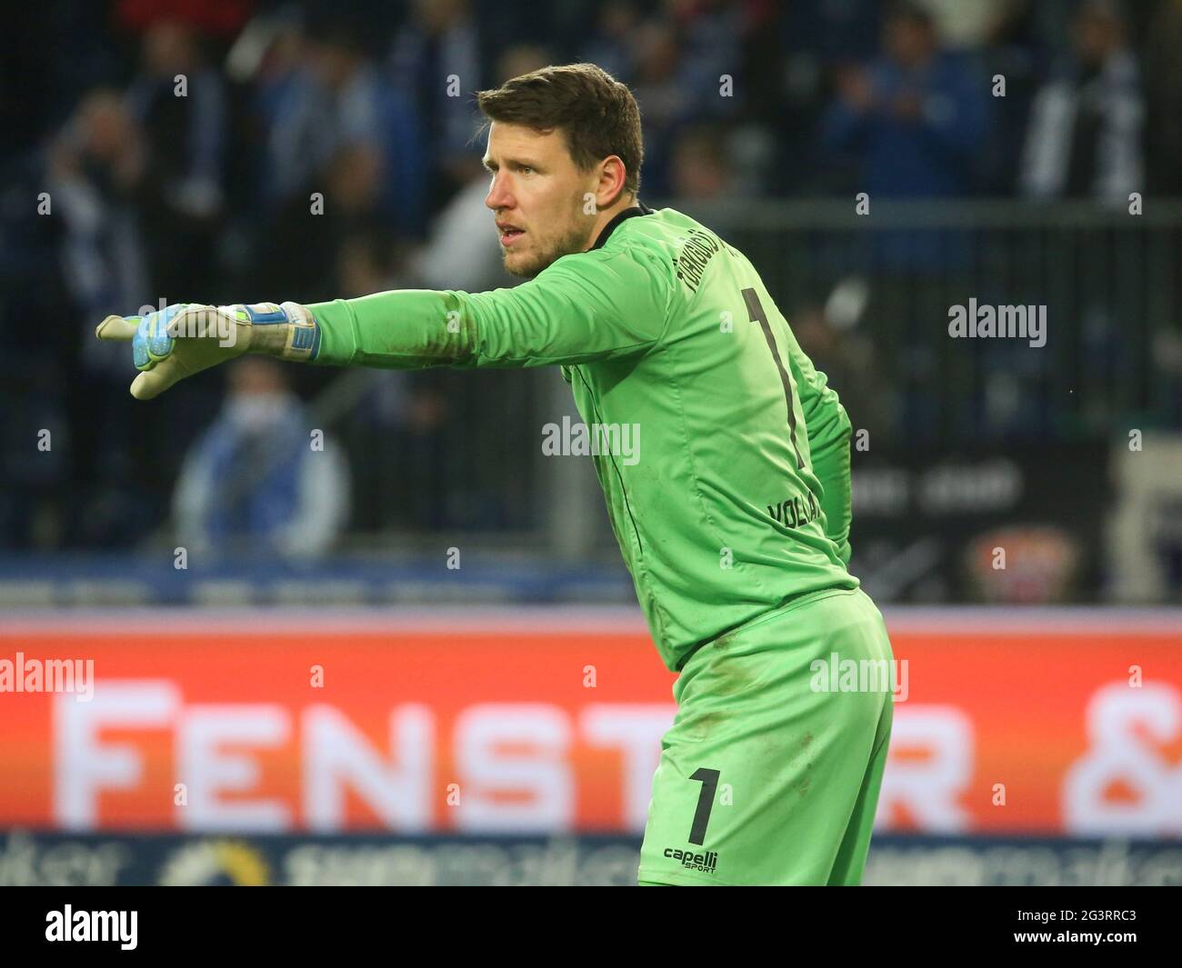 German soccer goalkeeper Rene Vollath TÃ¼rkgÃ¼cÃ¼ Munich DFB 3rd league season 2020-21 Stock Photo