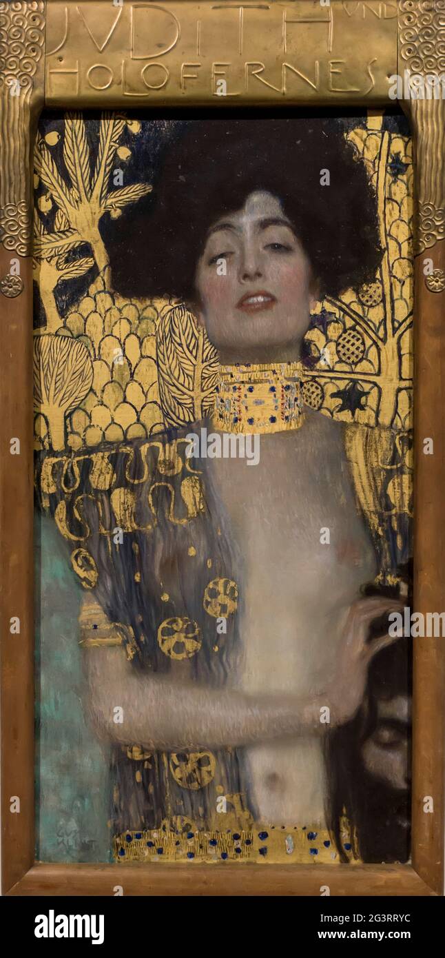Judith and the Head of Holofernes by Gustav Klimt Österreichische Galerie Belvedere, Vienna, Austria Stock Photo