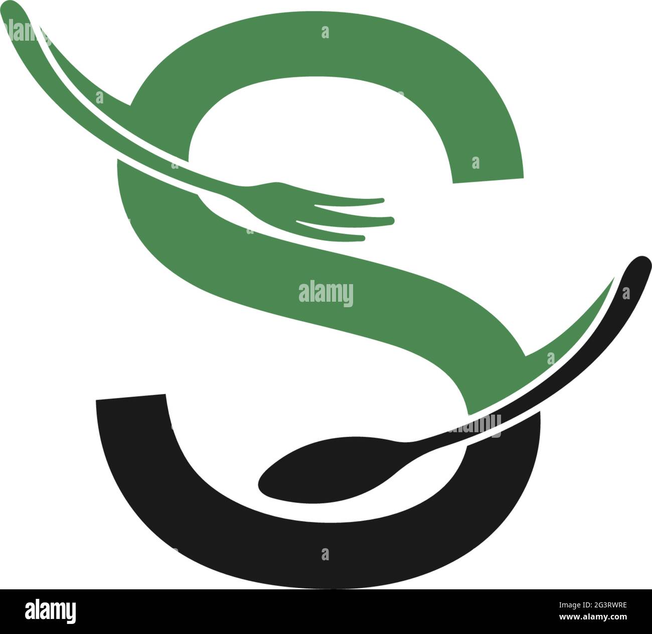 Letter S with fork and spoon logo icon design vector illustration Stock ...