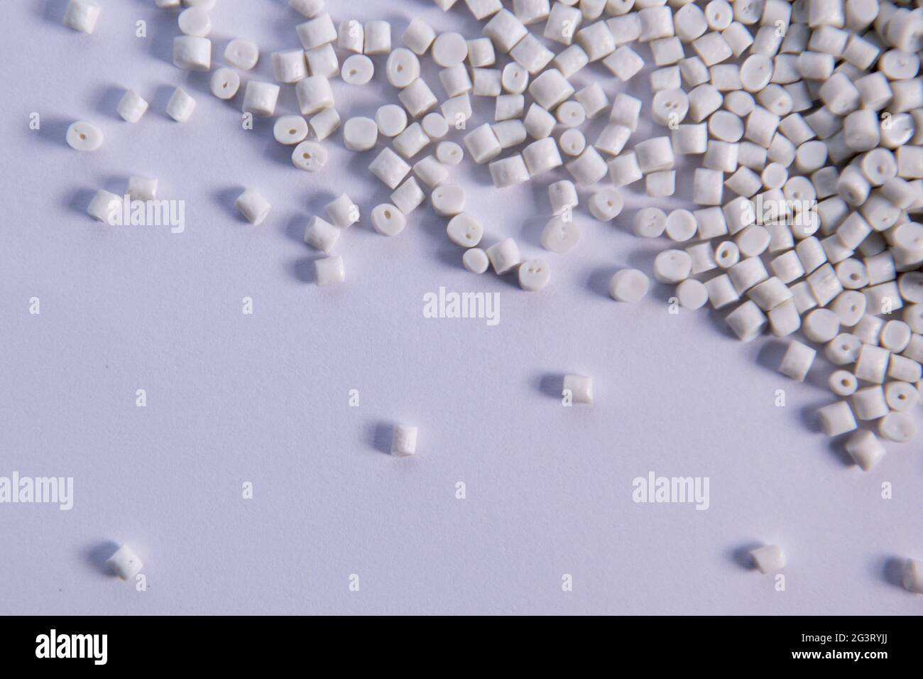 Polypropylene granule close-up background texture Stock Photo