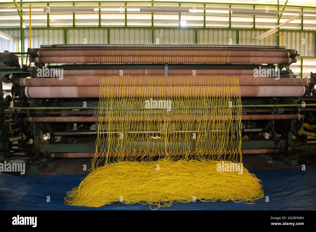 Production of nylon thread in a factory Stock Photo Alamy
