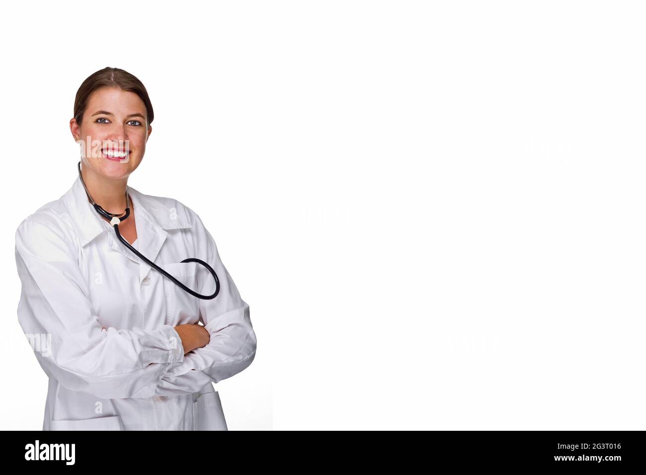 Attractive female doctor smiles hi-res stock photography and images - Alamy