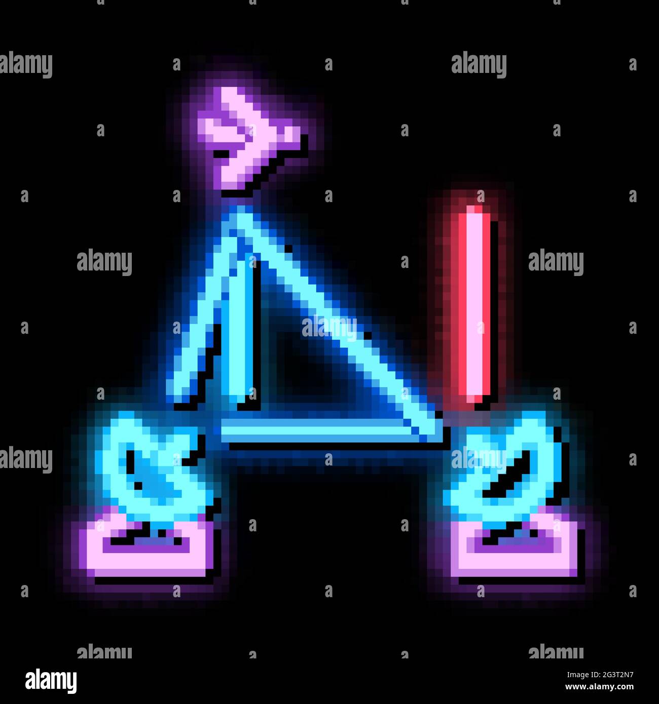 air navigation course neon glow icon illustration Stock Vector Image ...