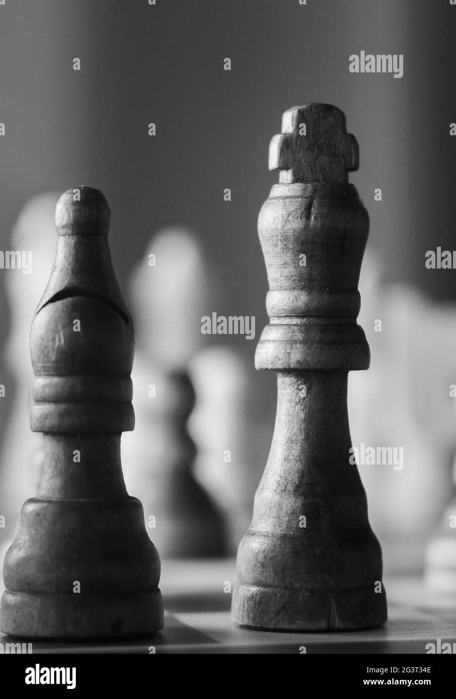 King chess piece Black and White Stock Photos & Images - Alamy