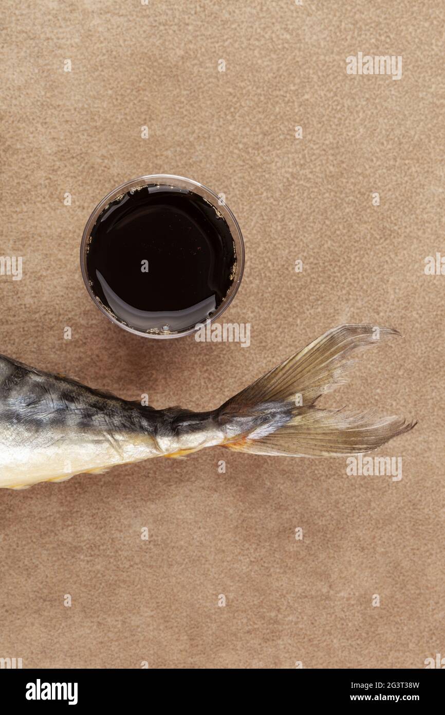 Collagen drink on fish base. Stock Photo