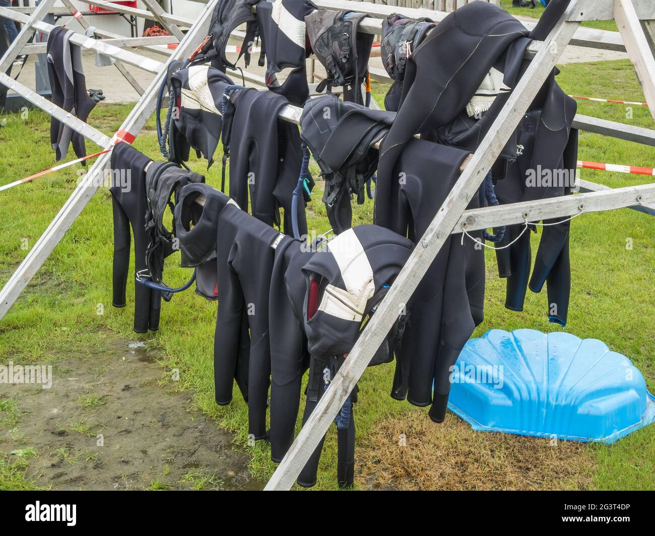 Drying frame for wetsuits Stock Photo Alamy