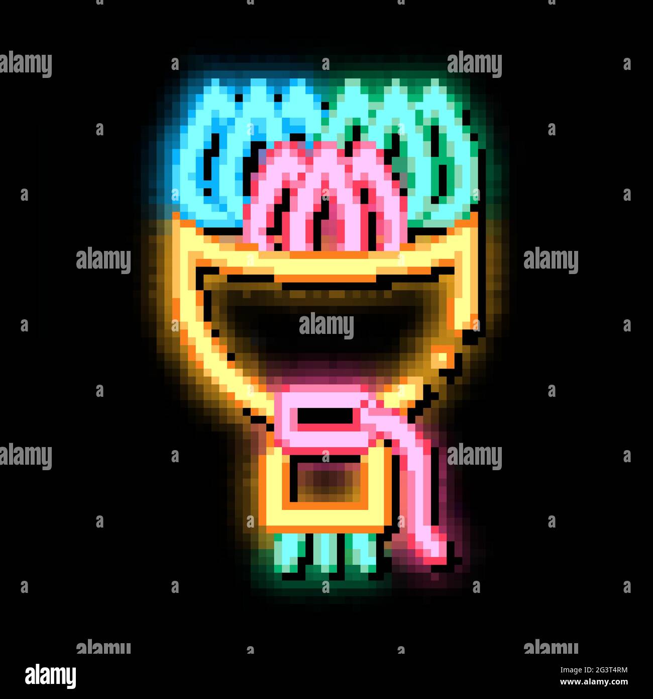 flower bouquet neon glow icon illustration Stock Vector Image & Art - Alamy
