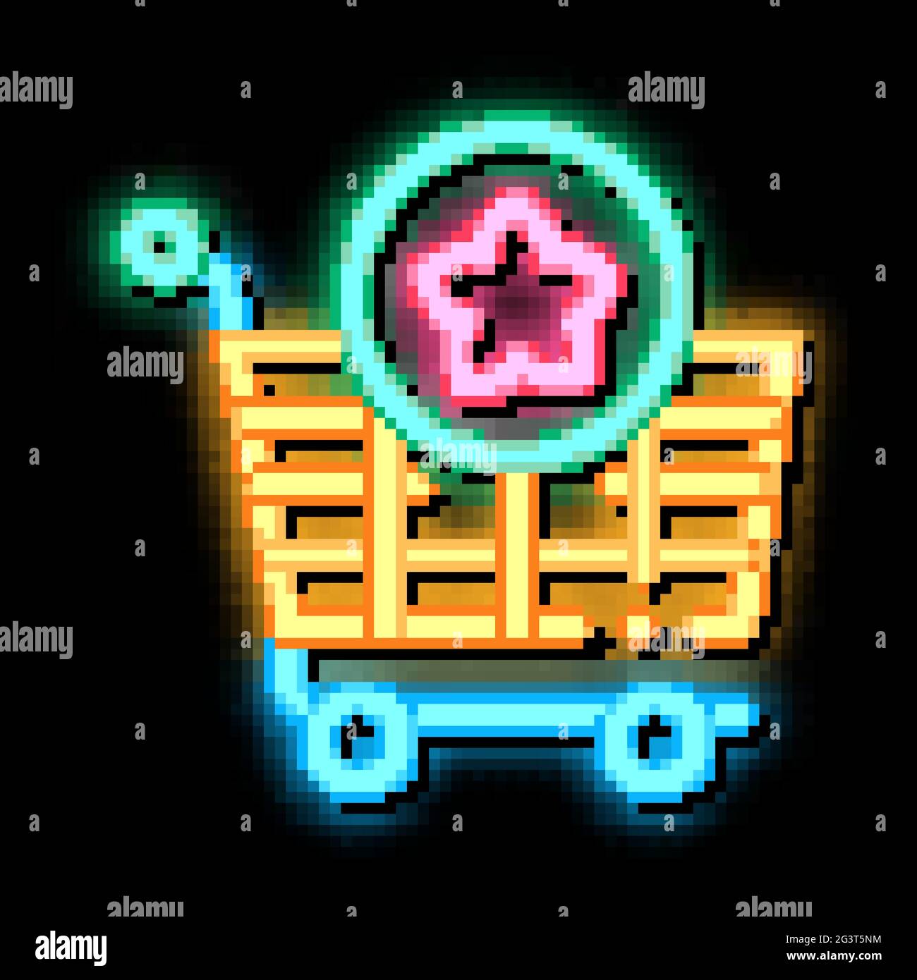 flower shop cart neon glow icon illustration Stock Vector Image & Art ...