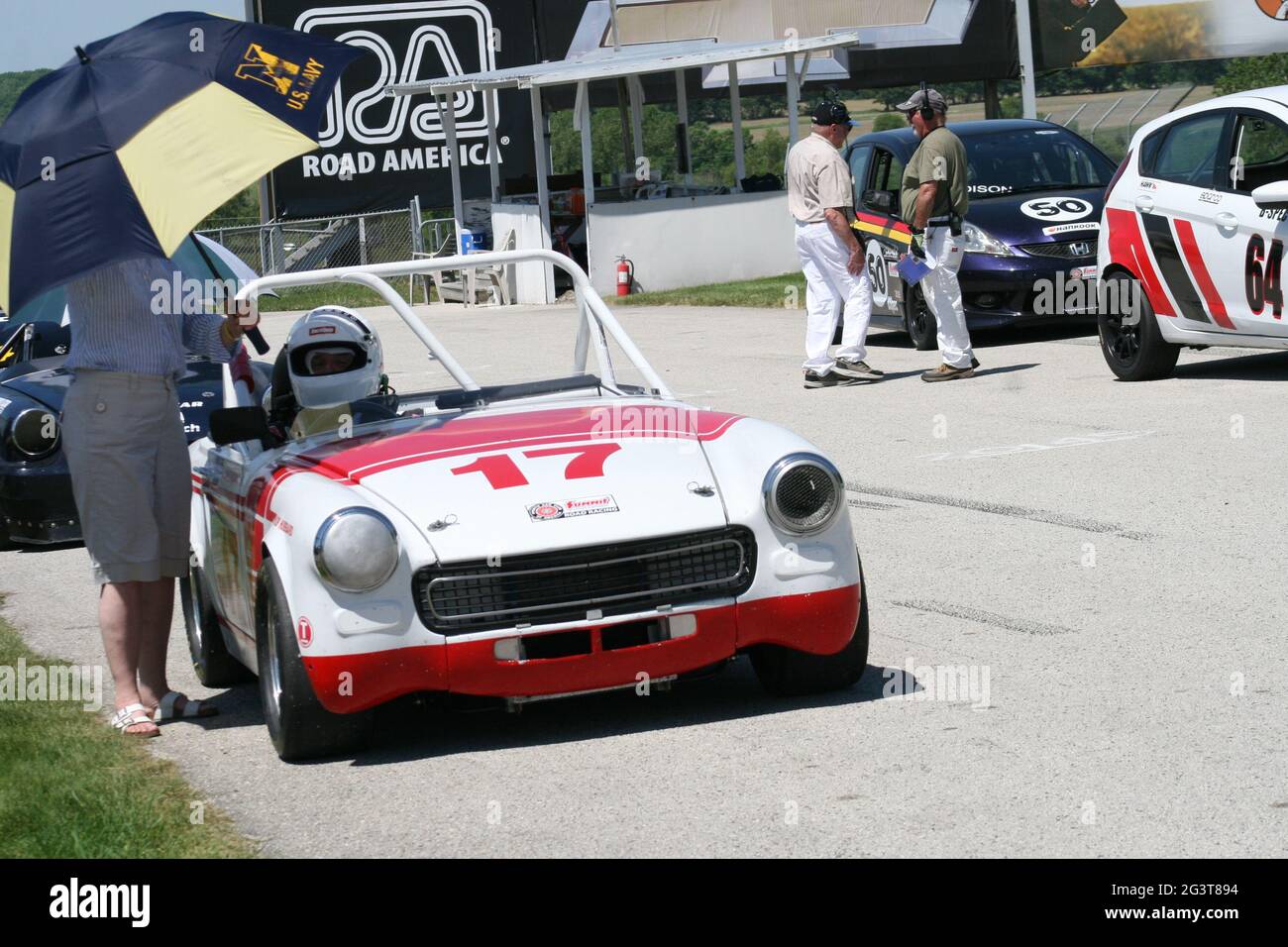 Paddock and pit road at Road America Raceway Stock Photo Alamy