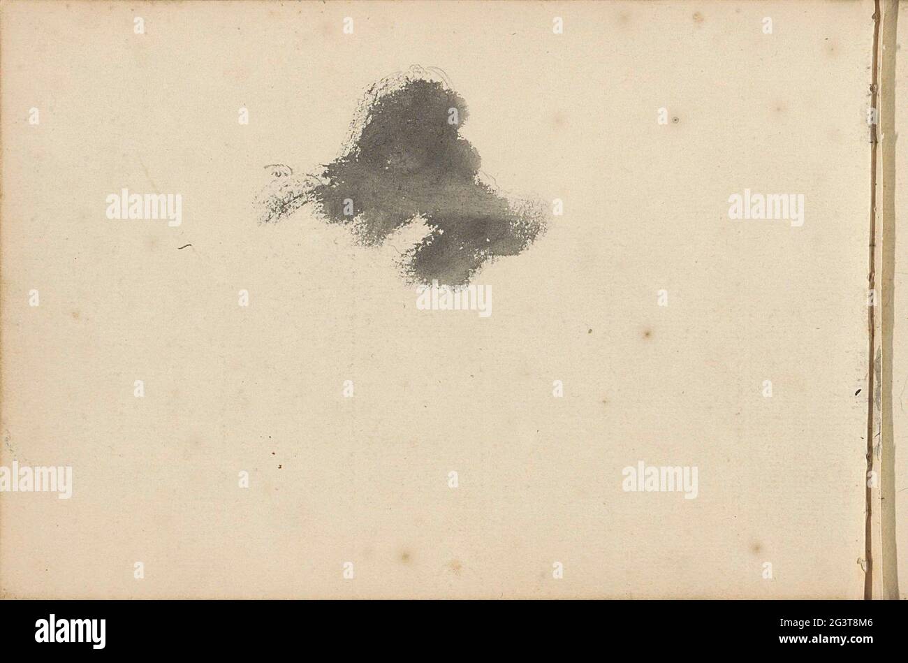 Study. Leaf 17 Verso from a sketchbook with 21 sheets. Stock Photo