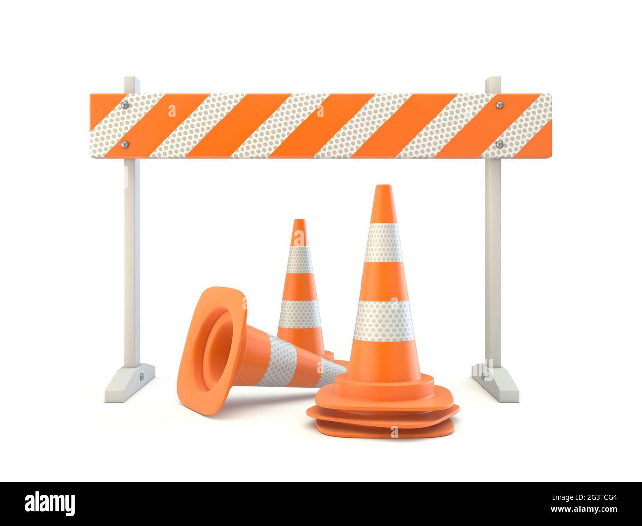 Orange Barrier Hi res Stock Photography And Images Alamy