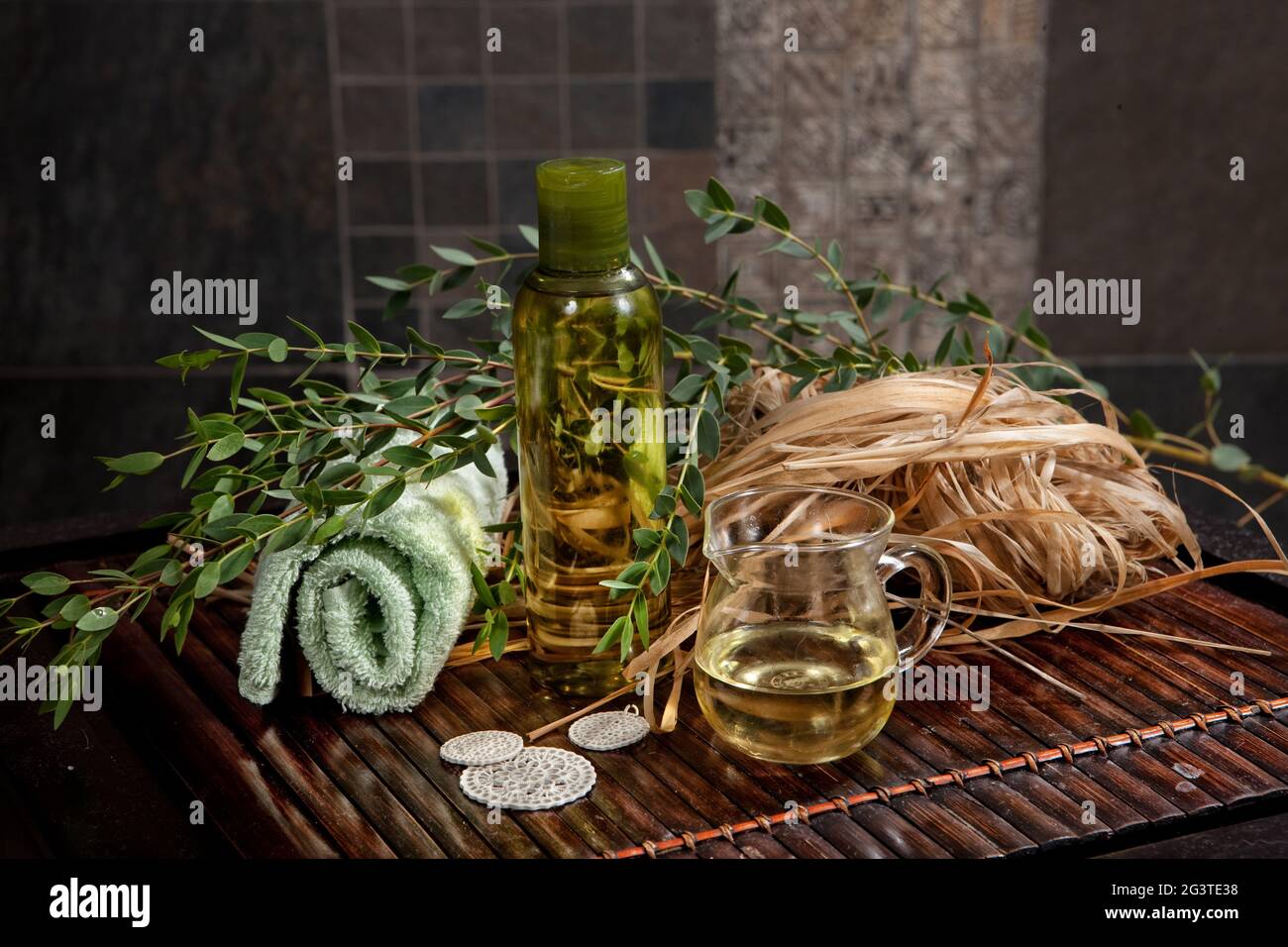 Still Life With Bath Accessories Stock Photo