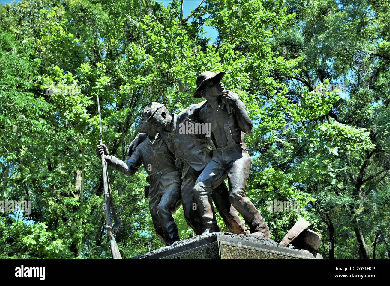 Monument in honor of the 1st and 3rd Mississippi Infantry Regiments in the Vicksburg National Military Park. Stock Photo