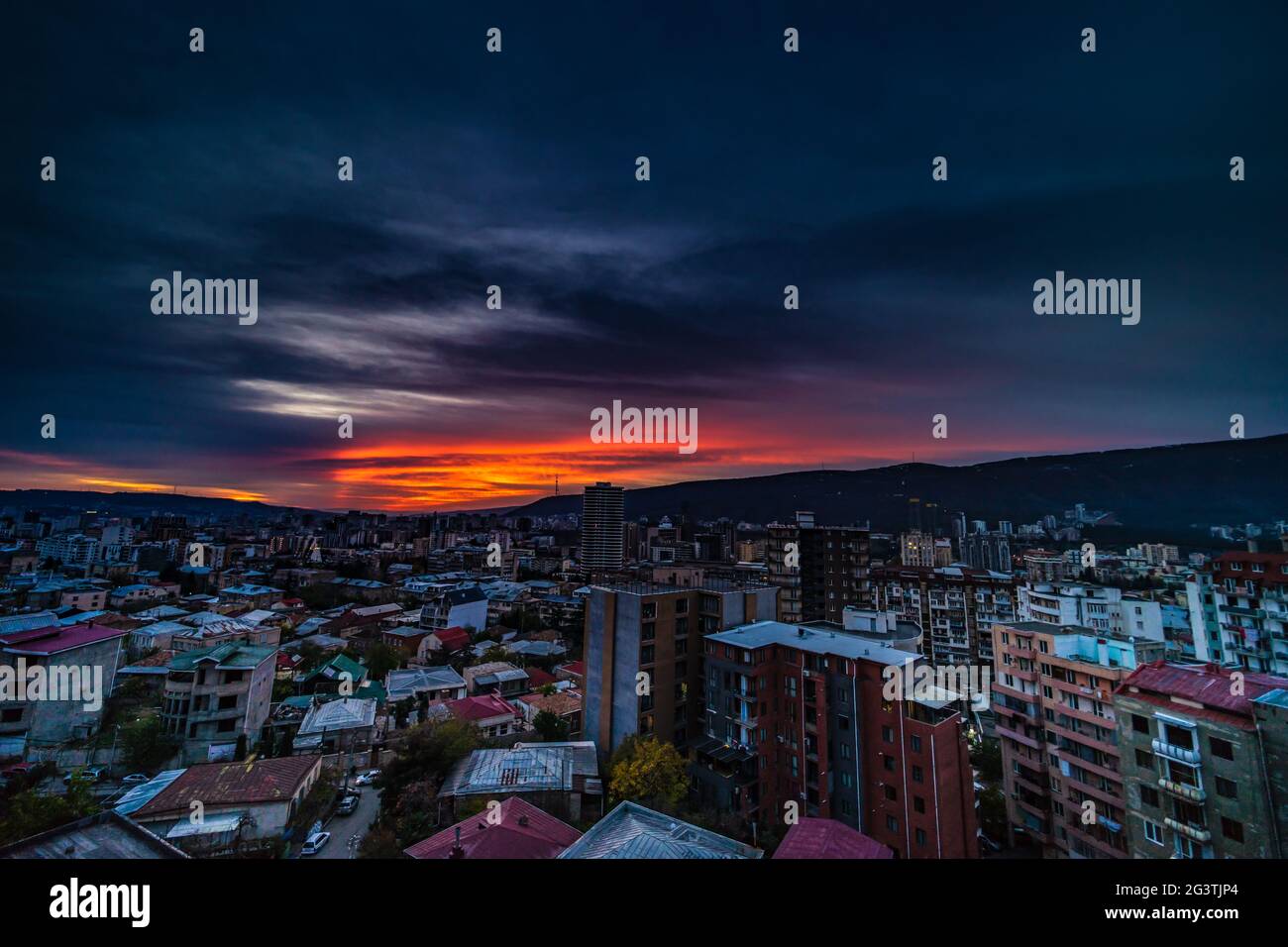 Morning sun in Tbilisi Stock Photo