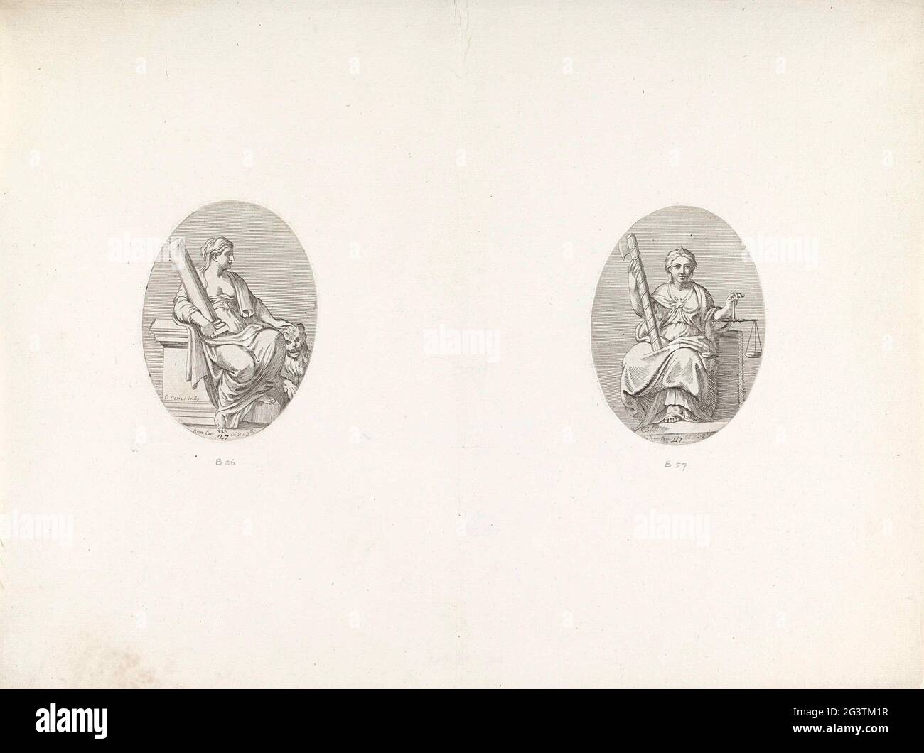 Power (Fortitudo) / Justice (Justitia); Paintings in Palazzo Farnese in ...