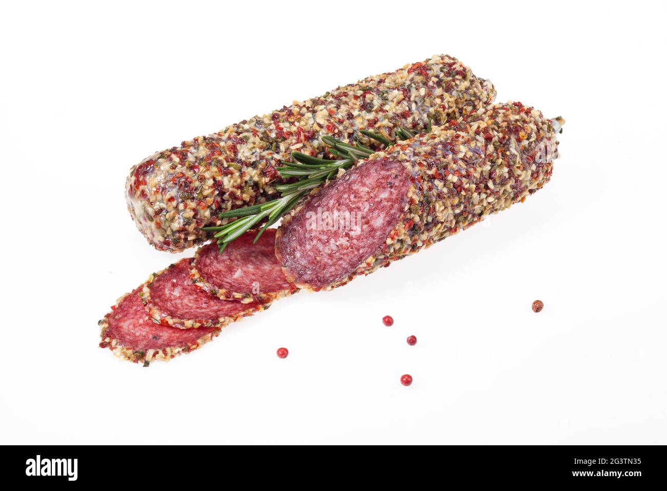 Sausage With Spices Stock Photo Alamy