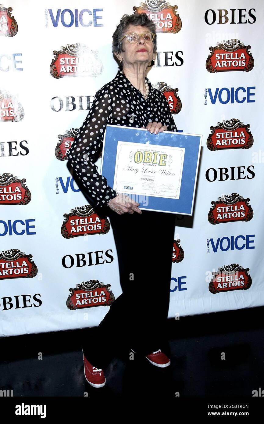 New York, NY, USA. 21 May, 2012. Mary Louise Wilson at the 57th annual Obie awards at Webster Hall. Credit: Steve Mack/Alamy Stock Photo