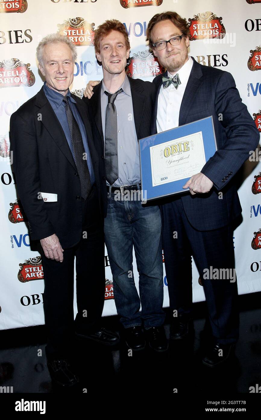 New York, NY, USA. 21 May, 2012. William Carden, Graeme Gillis, R.J. Tolan at the 57th annual Obie awards at Webster Hall. Credit: Steve Mack/Alamy Stock Photo