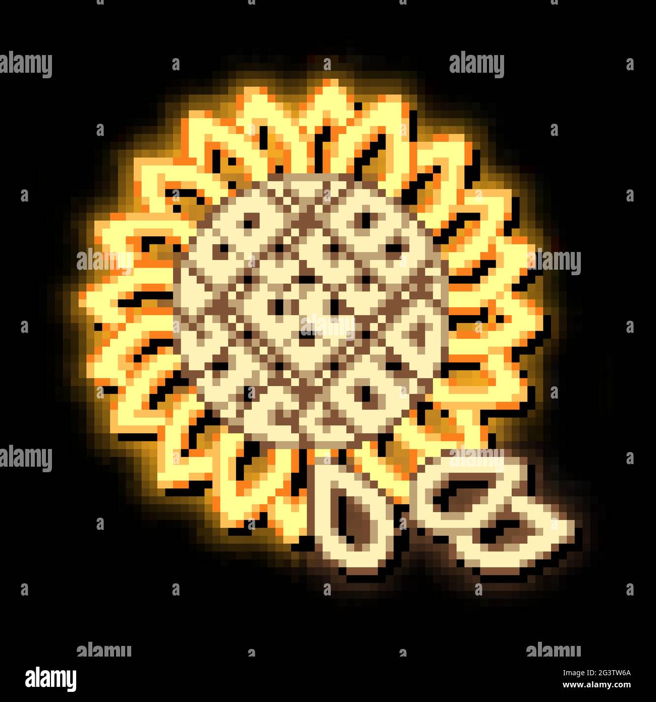 sunflower seeds icon vector outline illustration Stock Vector Image ...